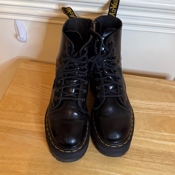 DR. Martens Jodon Platform Boots Black Leather Women’s‎ Size 5 - Picture 6 of 16
